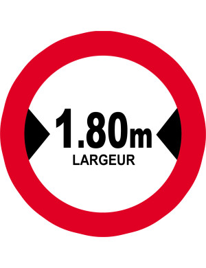 Largeur de passage 1.80m - 20cm - Sticker/autocollant