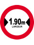 Largeur de passage 1.90m - 15cm - Sticker/autocollant