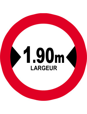 Largeur de passage 1.90m - 10cm - Sticker/autocollant