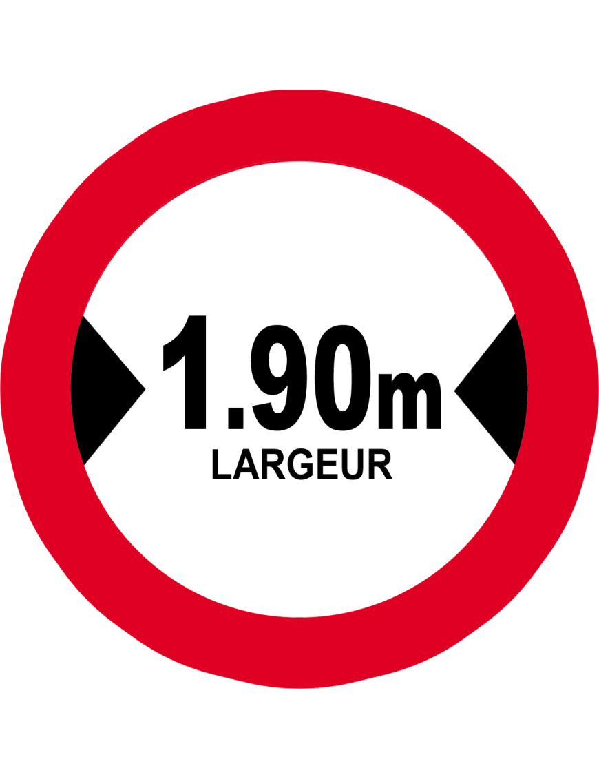 Largeur de passage 1.90m - 5cm - Sticker/autocollant