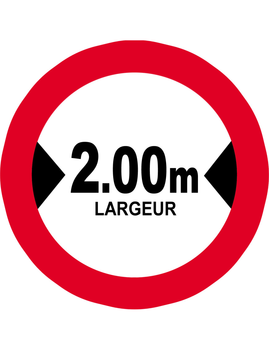 Largeur de passage 2.00m - 20cm - Sticker/autocollant