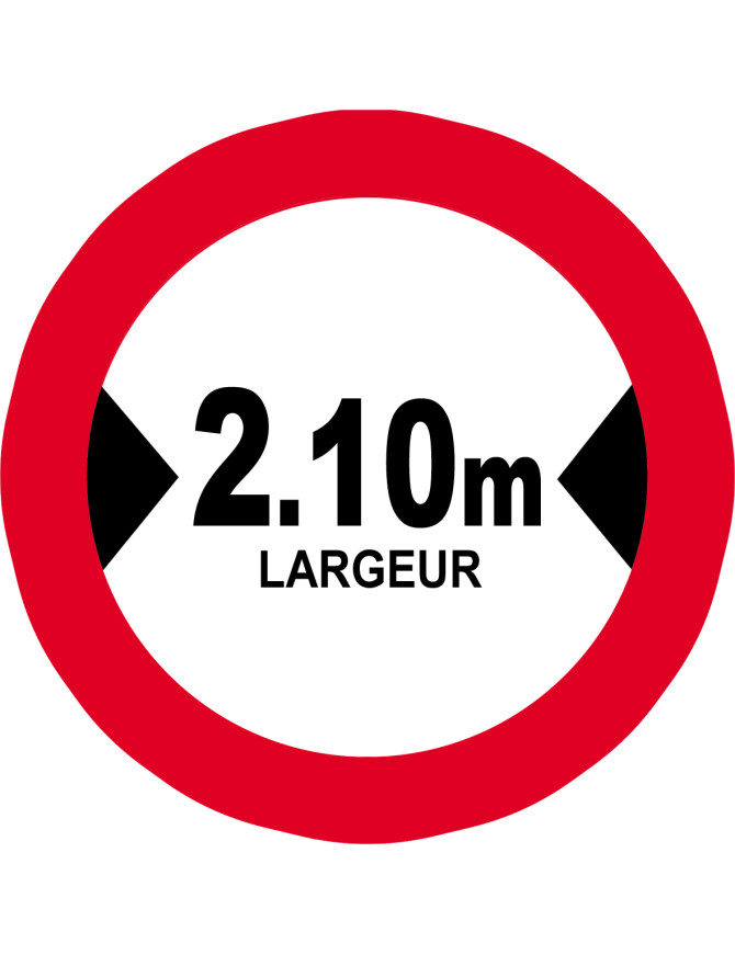 Largeur de passage 2.10m - 20cm - Sticker/autocollant