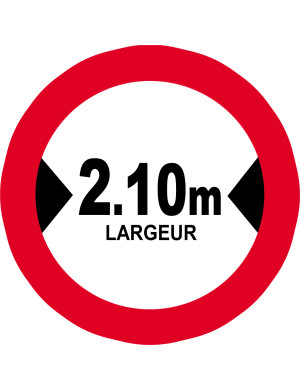 Largeur de passage 2.10m - 15cm - Sticker/autocollant