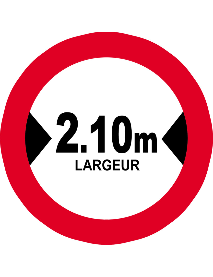 Largeur de passage 2.10m - 10cm - Sticker/autocollant