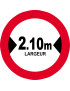 Largeur de passage 2.10m - 10cm - Sticker/autocollant