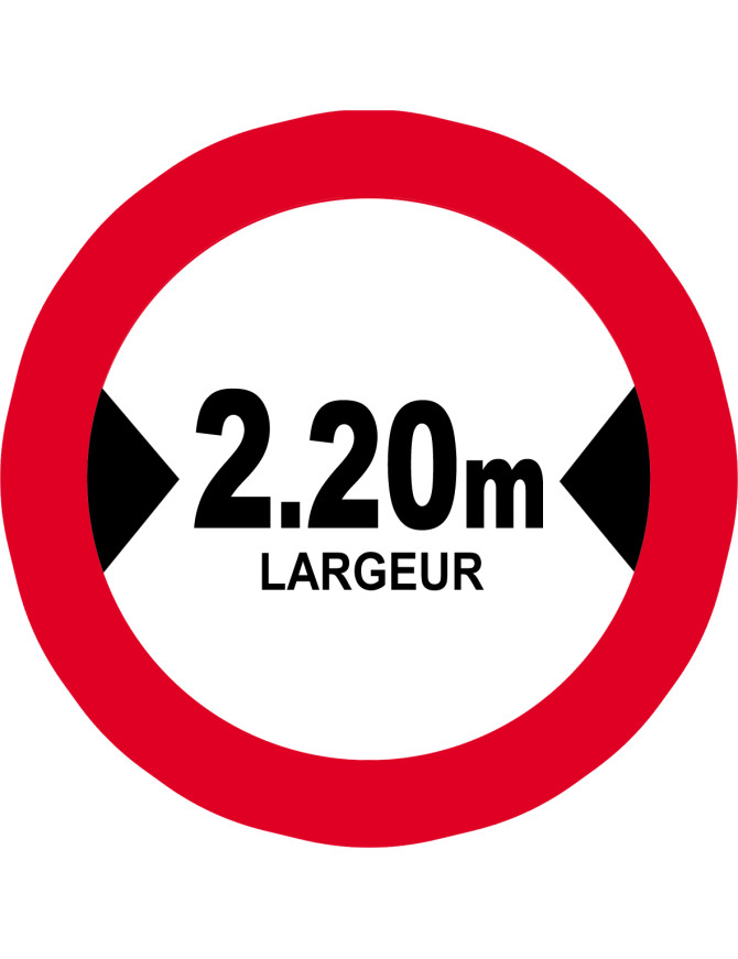 Largeur de passage 2.20m - 5cm - Sticker/autocollant