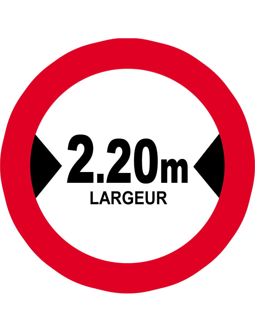 Largeur de passage 2.20m - 20cm - Sticker/autocollant