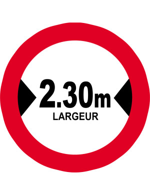 Largeur de passage 2.30m - 10cm - Sticker/autocollant