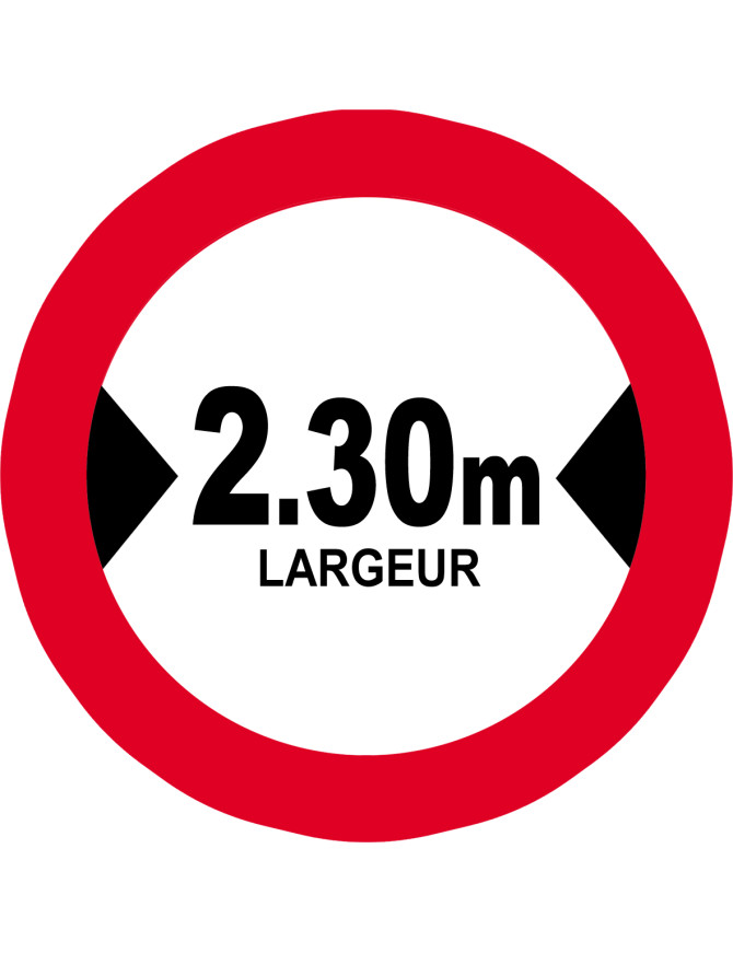 Largeur de passage 2.30m - 5cm - Sticker/autocollant