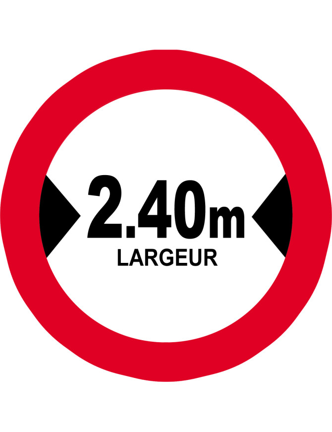 Largeur de passage 2.40m - 10cm - Sticker/autocollant