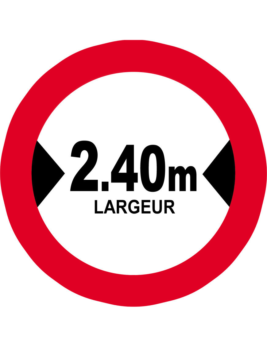 Largeur de passage 2.40m - 15cm - Sticker/autocollant