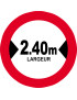 Largeur de passage 2.40m - 20cm - Sticker/autocollant