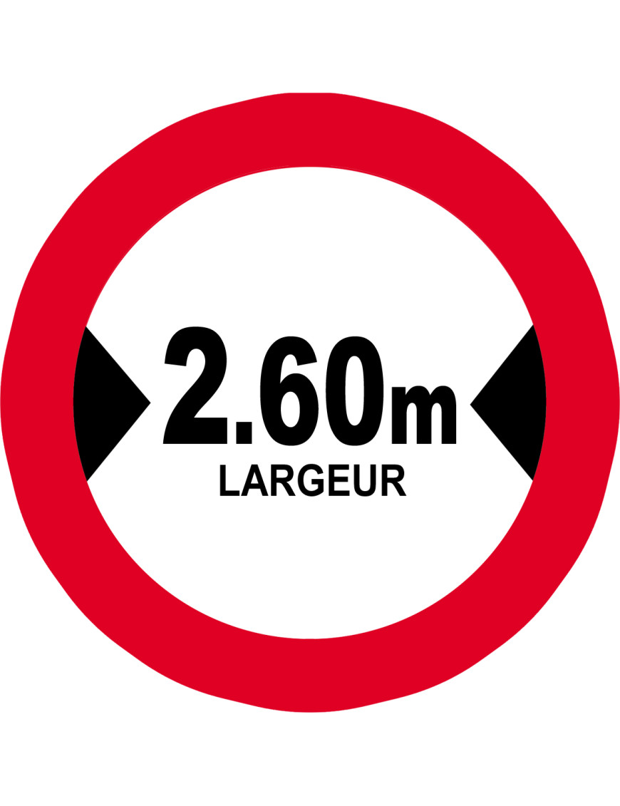 Largeur de passage 2.60m - 20cm - Sticker/autocollant
