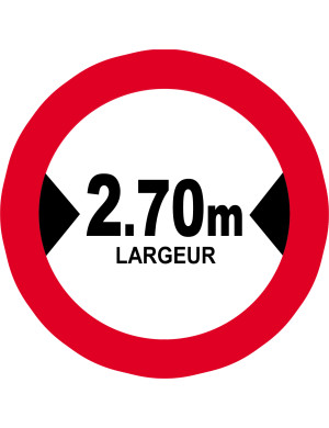 Largeur de passage 2.70m - 20cm - Sticker/autocollant