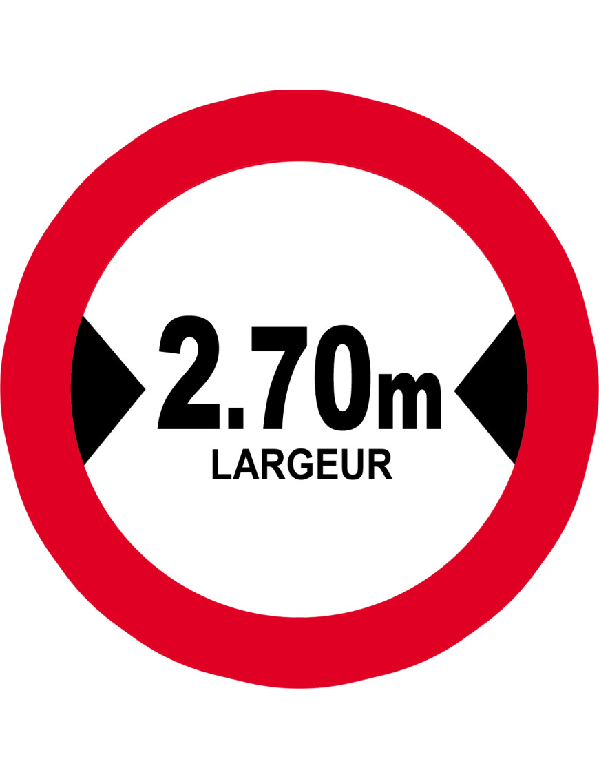 Largeur de passage 2.70m - 20cm - Sticker/autocollant