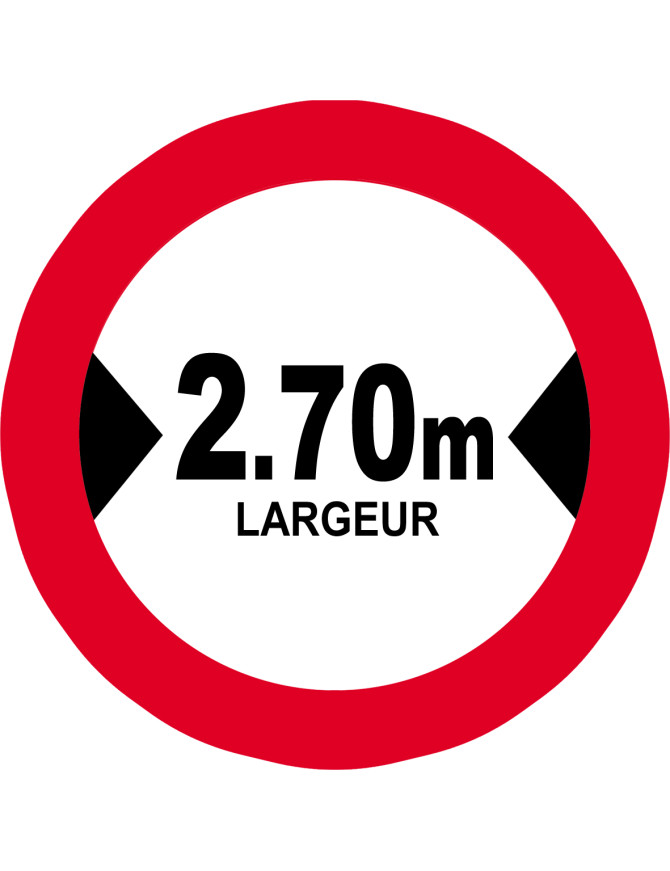 Largeur de passage 2.70m - 15cm - Sticker/autocollant