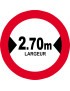 Largeur de passage 2.70m - 15cm - Sticker/autocollant