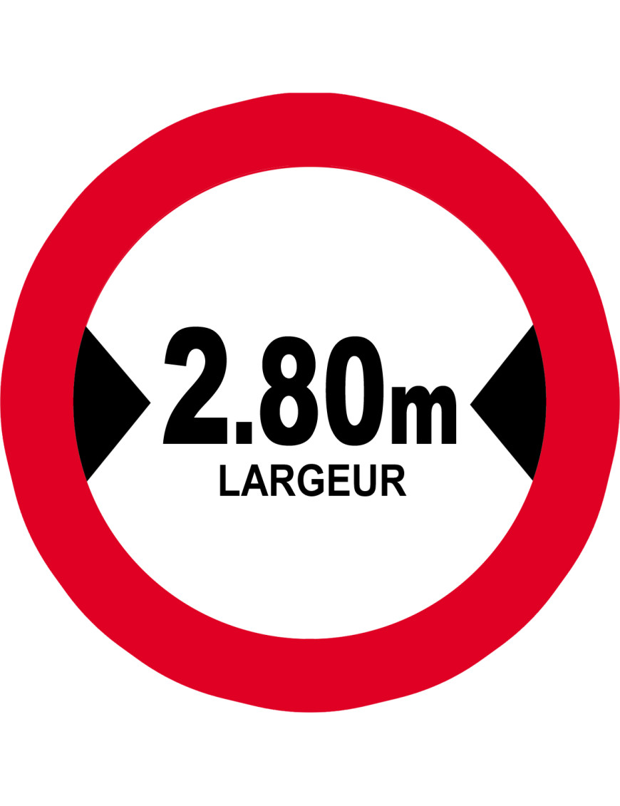 Largeur de passage 2.80m - 20cm - Sticker/autocollant