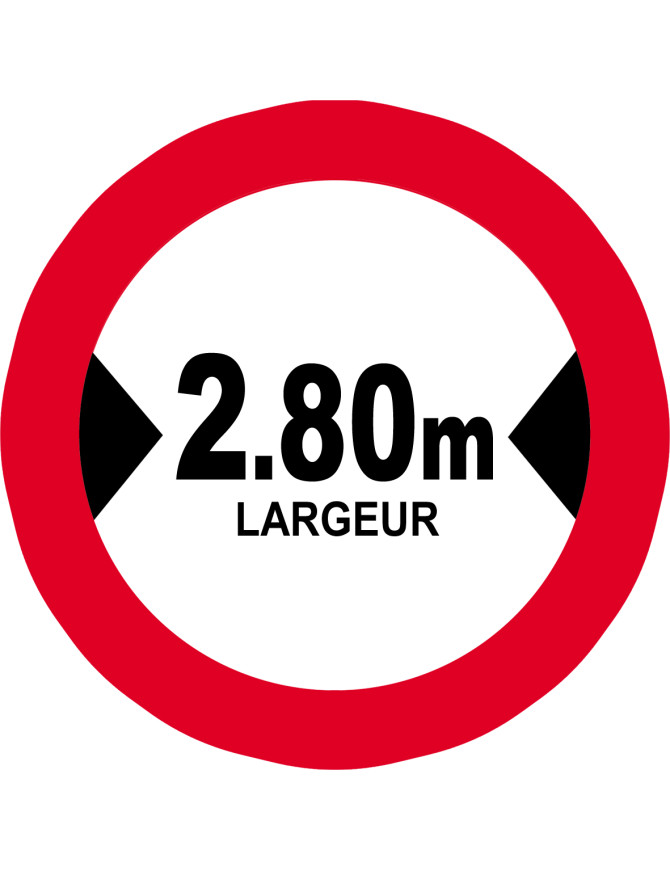 Largeur de passage 2.80m - 20cm - Sticker/autocollant