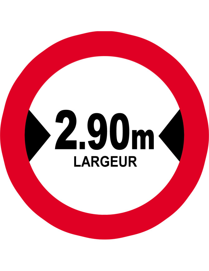 Largeur de passage 2.90m - 15cm - Sticker/autocollant