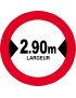 Largeur de passage 2.90m - 15cm - Sticker/autocollant