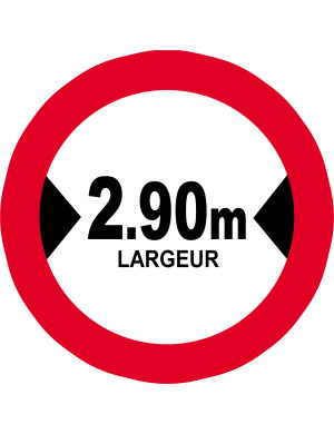 Largeur de passage 2.90m - 10cm - Sticker/autocollant
