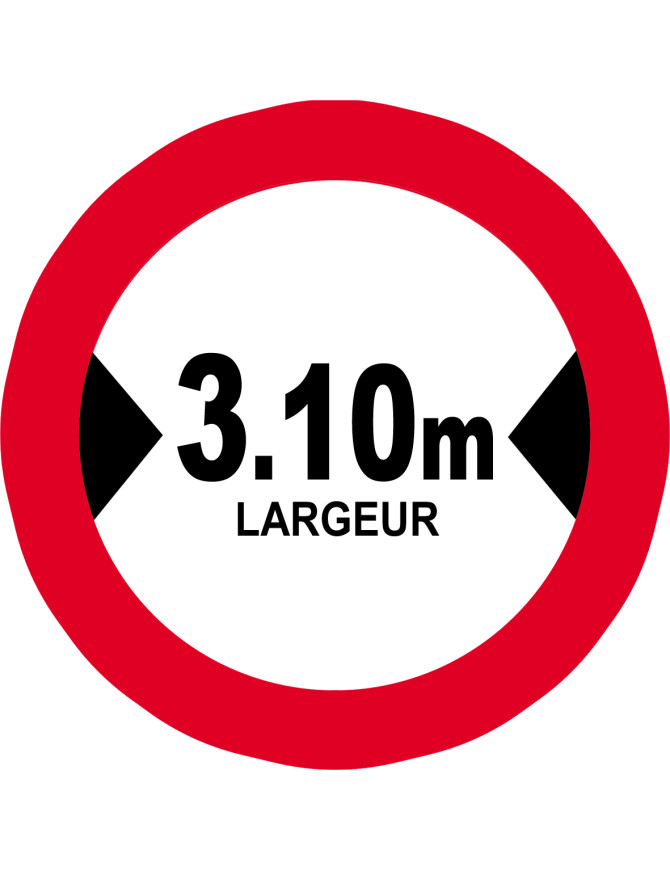 Largeur de passage 3.10m - 15cm - Sticker/autocollant