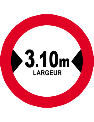 Largeur de passage 3.10m - 5cm - Sticker/autocollant