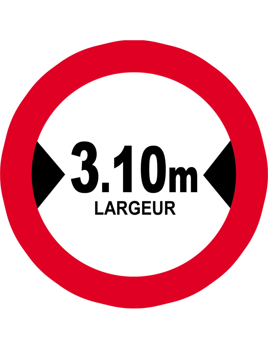 Largeur de passage 3.10m - 5cm - Sticker/autocollant