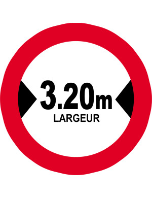 Largeur de passage 3.20m - 15cm - Sticker/autocollant