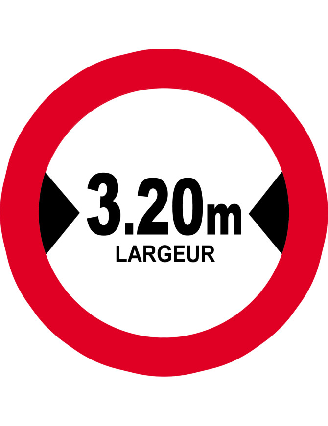 Largeur de passage 3.20m - 15cm - Sticker/autocollant