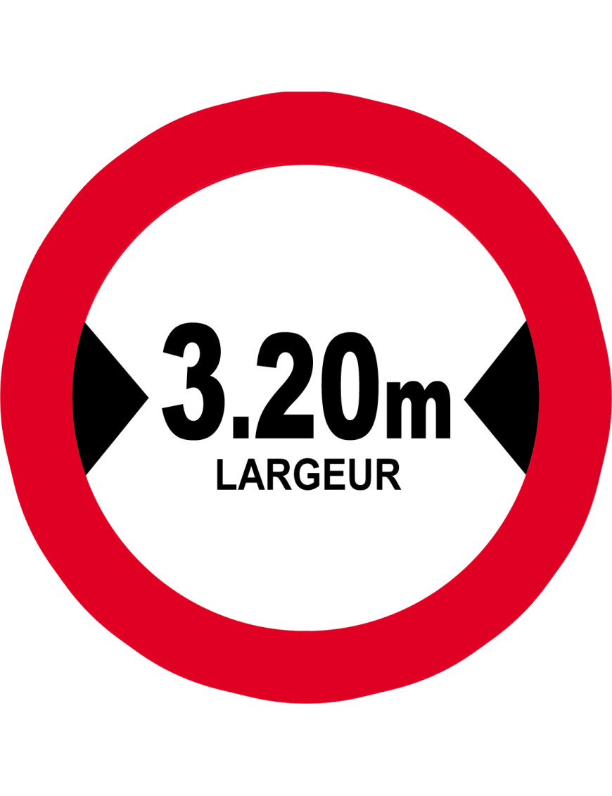 Largeur de passage 3.20m - 10cm - Sticker/autocollant