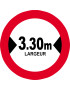 Largeur de passage 3.30m - 10cm - Sticker/autocollant