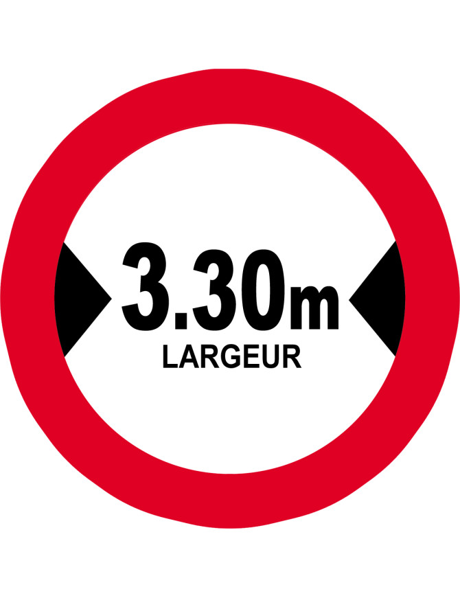 Largeur de passage 3.30m - 5cm - Sticker/autocollant