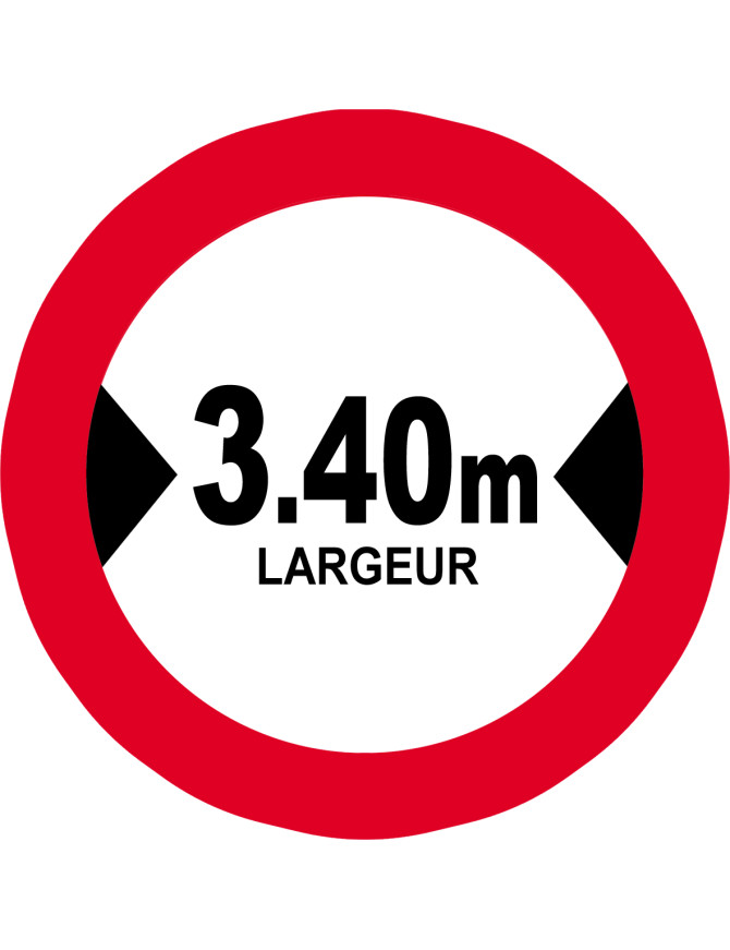 Largeur de passage 3.40m - 20cm - Sticker/autocollant