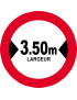 Largeur de passage 3.50m - 10cm - Sticker/autocollant