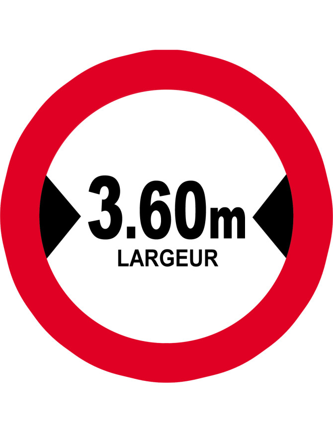 Largeur de passage 3.60m - 10cm - Sticker/autocollant