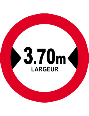 Largeur de passage 3.70m - 15cm - Sticker/autocollant