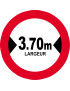 Largeur de passage 3.70m - 15cm - Sticker/autocollant