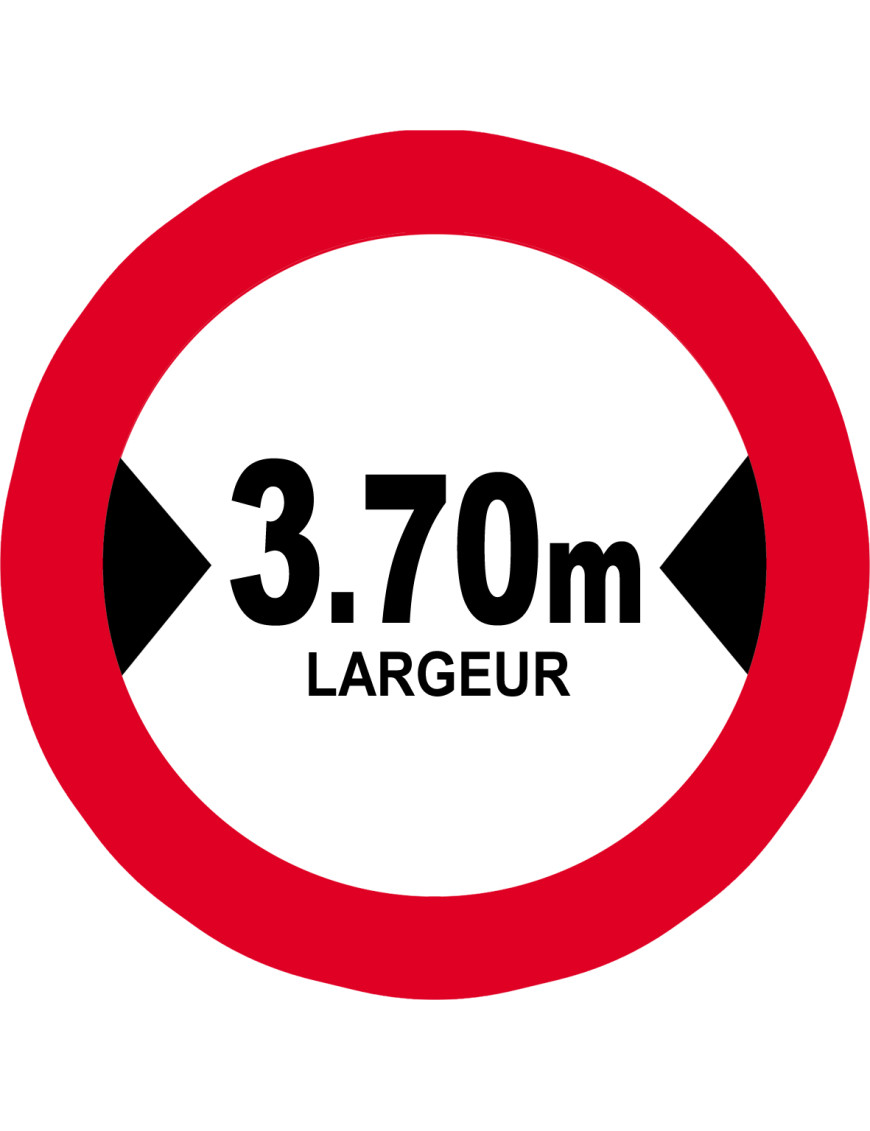 Largeur de passage 3.70m - 5cm - Sticker/autocollant