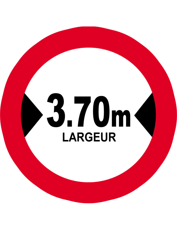 Largeur de passage 3.70m - 5cm - Sticker/autocollant