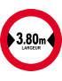 Largeur de passage 3.80m - 15cm - Sticker/autocollant