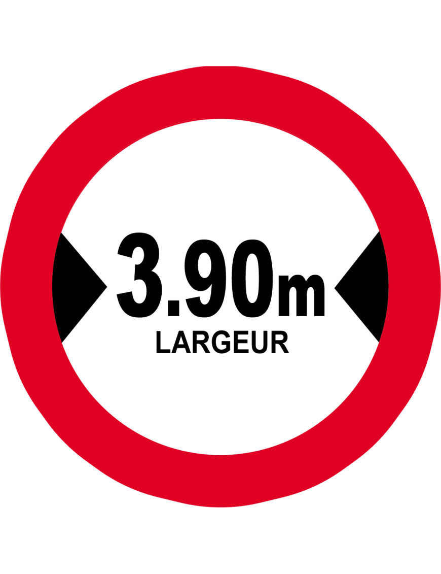 Largeur de passage 3.90m - 20cm - Sticker/autocollant