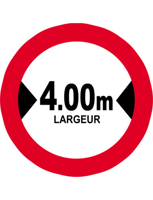 Largeur de passage 4.00m - 20cm - Sticker/autocollant