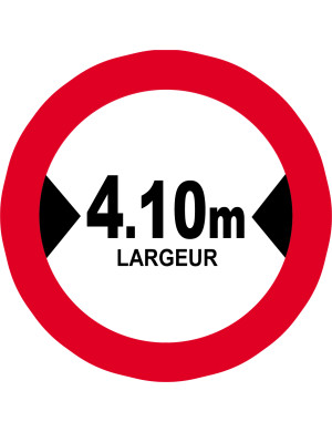 Largeur de passage 4.10m - 15cm - Sticker/autocollant