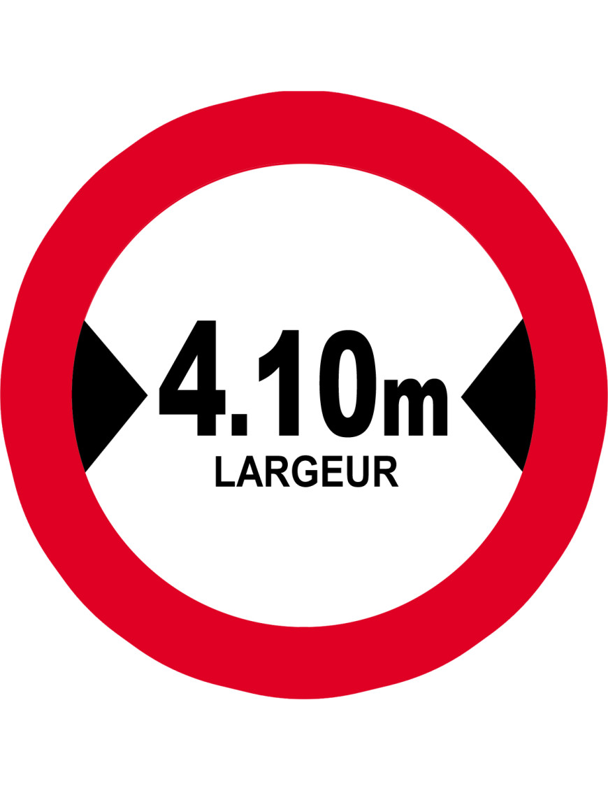 Largeur de passage 4.10m - 15cm - Sticker/autocollant