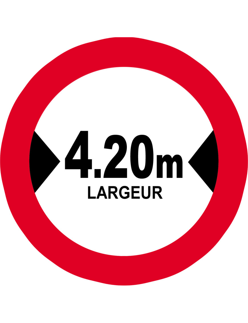 Largeur de passage 4.20m - 15cm - Sticker/autocollant
