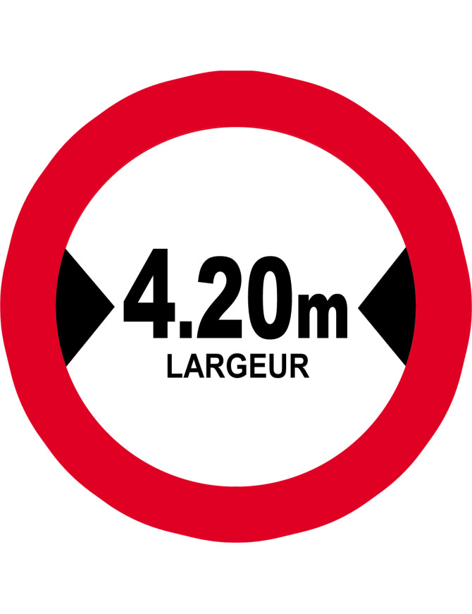 Largeur de passage 4.20m - 5cm - Sticker/autocollant