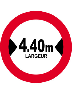 Largeur de passage 4.40m - 20cm - Sticker/autocollant