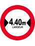 Largeur de passage 4.40m - 20cm - Sticker/autocollant